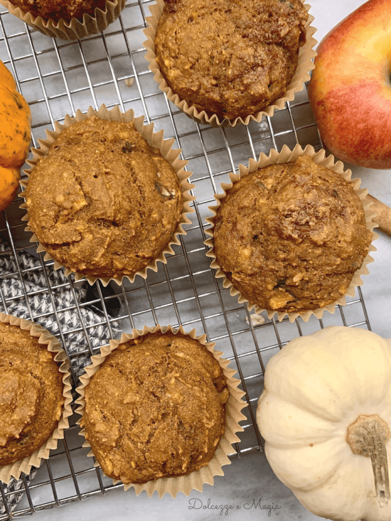 Muffins alla zucca senza uova