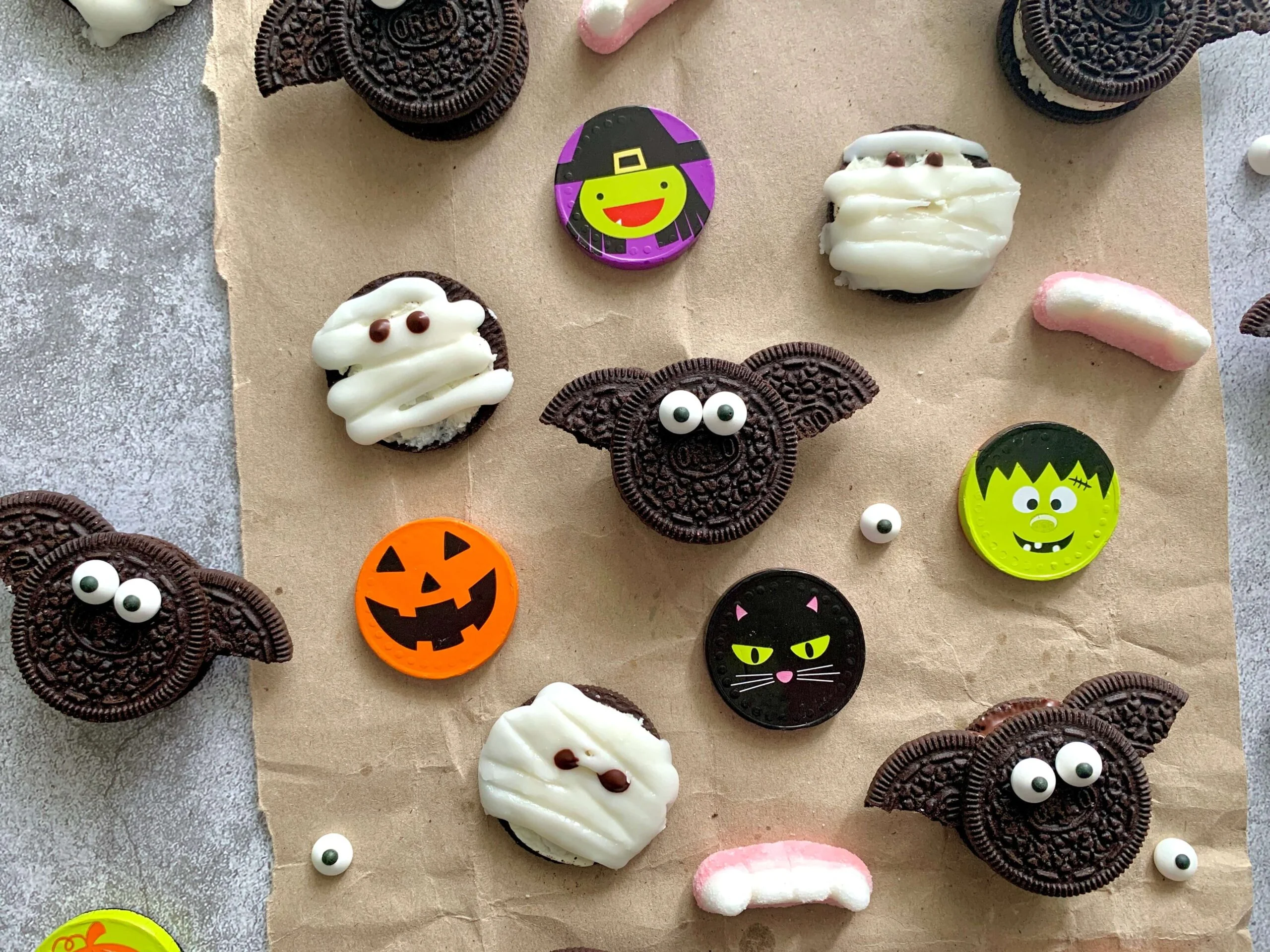 Biscotti di Halloween per bambini - Pipistrelli volanti e mummie